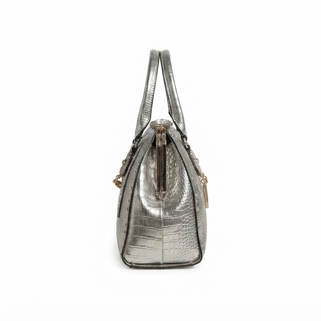 Silver Square Handbag - Image 2